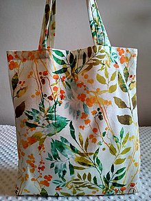 Nákupné tašky - Nákupka- rastlinný motív - 13148829_