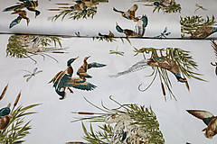 Textil - Dekoračná látka Panama bažanty - 13156112_