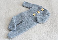 Detské oblečenie - Newborn overal s dlhými rukávmi a zatvorenými nôžkami - 13152367_