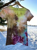 Topy, tričká, tielka - Batikované tričko - farebné - 13155350_