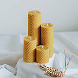  - Adventné sviečky žlté 160,120,80,50x45mm - 13156967_