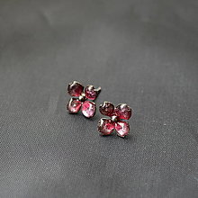 Náušnice - Napichovacie náušnice ružové kvety - 13158105_