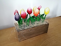 Dekorácie - Drevené tulipány - 13157407_