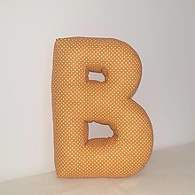 Detský textil - Písmenkové vankúše A, B, D, G, H, M, N, O, R, S, Z (B  písmenkový vankúšik) - 13160211_