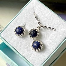 Sady šperkov - Lapis Lazuli Ag925 Set  / Set strieborných šperkov s lazuritom - 13165217_