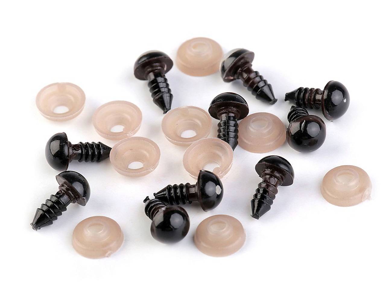Bezpečnostné oči, 12 mm, cena za 1 pár (hnedé)