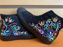 Maľované topánky folk