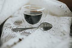 Príbory, varešky, pomôcky - Vintage espresso lyžička s vlastným textom - 13162452_