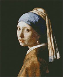 Návody a literatúra - P024 Dievča s perlou (Vermeer) - 13164276_