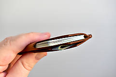 Peňaženky - handmade kompaktná peňaženka do vrecka (Hnedá) - 13166018_