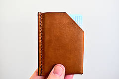 Peňaženky - handmade kompaktná peňaženka do vrecka (Hnedá) - 13166019_