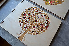 Papiernictvo - Svadobný fotoalbum gravírovaný "Strom" - 13164972_