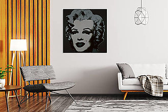 Obrazy - Moderný pop artový obraz vytlačený na 350g bavlnenom plátne - čierna - 13162915_