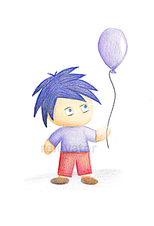 Kresby - Existenčníci s balónom (Patrik) - 13166069_