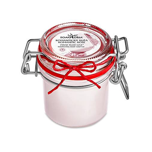 Telová kozmetika - Romantická ruža - organické telové suflé (125ml) - 13166440_
