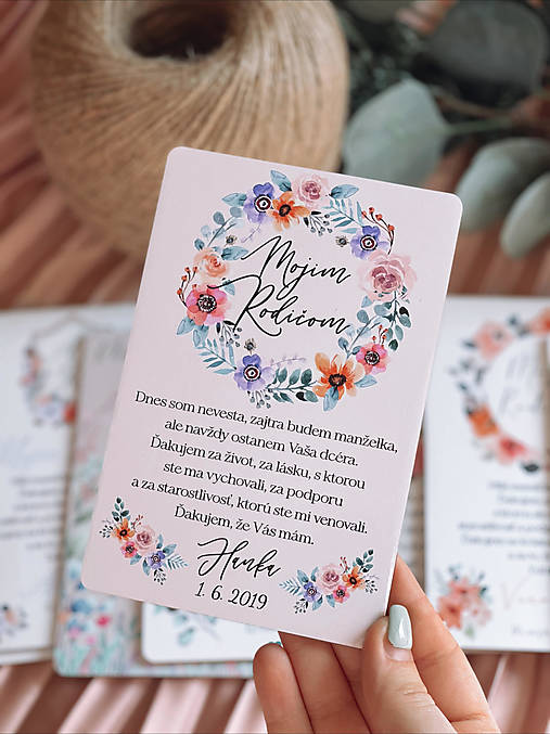 Tabuľky - Poďakovanie rodičom 69 venček - 13168724_