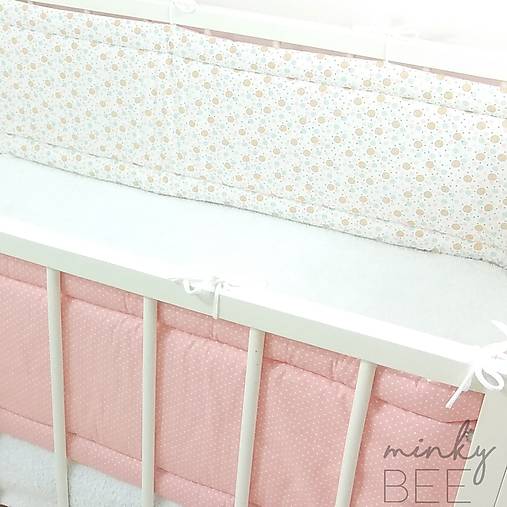 Mantinel do postieľky krúžky/bodky