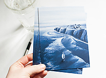 Papiernictvo - Eco-pohľadnica "Modrý oceán" - 13166362_