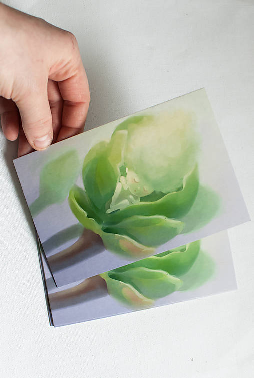 Papiernictvo - Eco-pohľadnica "Prvý výhonok" - 13170385_