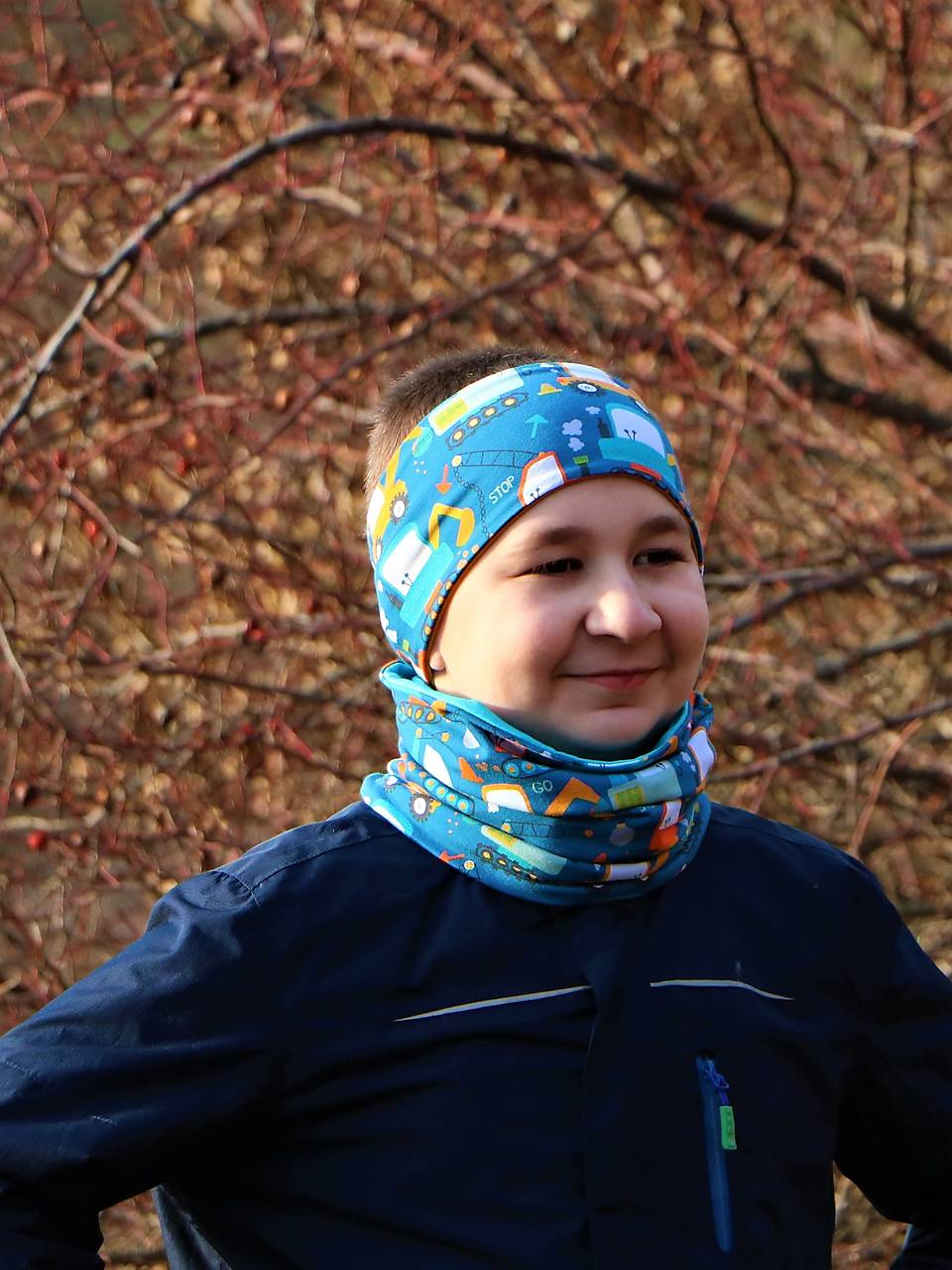 Úpletová čelenka bágre na tyrkysovej