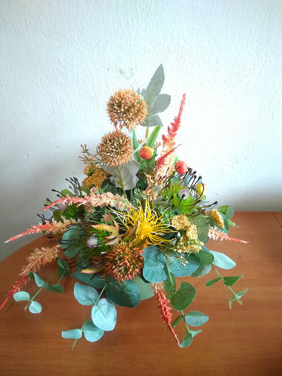 dekorácia "kvitnúce trávy" v keramike 35 cm
