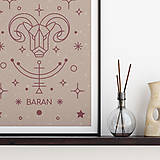 Grafika - BARAN, ružový print - 13175262_