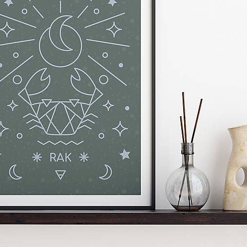 Grafika - RAK, šalviový print - 13174821_