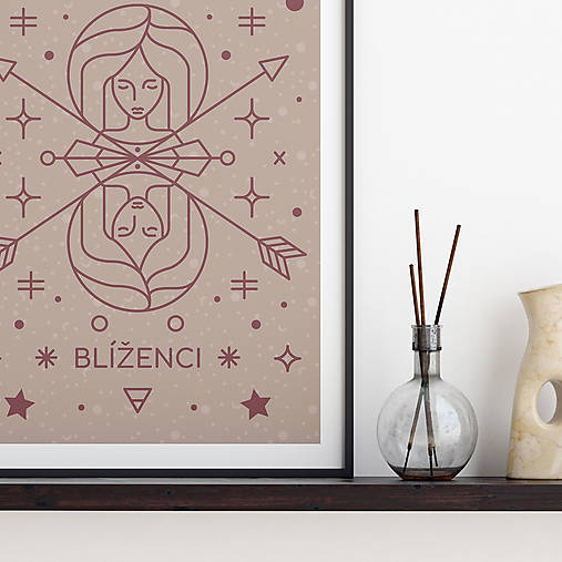 Grafika - BLÍŽENCI, ružový print - 13174892_