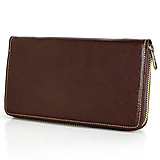Peňaženky - Dámska nákupná kožená peňaženka v tmavo hnedej farbe - 13172248_