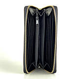 Peňaženky - Dámska nákupná kožená peňaženka v čiernej farbe - 13172261_