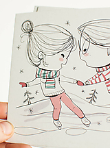 Papier - Eco-pohľadnica "Láska na ľade" - 13174947_