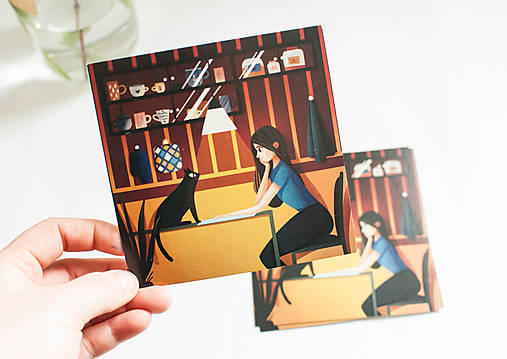 Papier - Eco-pohľadnica "Z očí do očí" - 13174495_