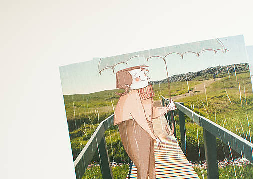 Papier - Eco-pohľadnica "Letný dážď" - 13174634_