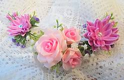 Ozdoby do vlasov - Lotosové kvety s ružami do vlasov - 13175675_