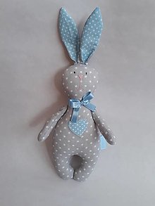Hračky - Zajac - hračka (Modrá) - 13178140_