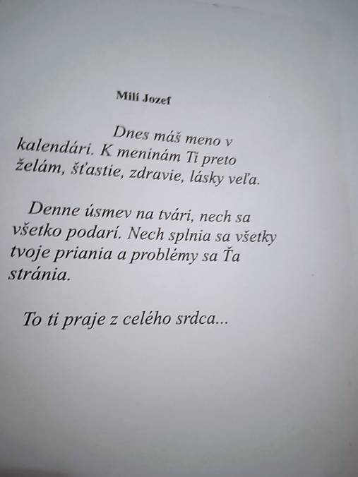 Blahoželanie k sviatku na zákazku