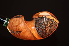Pánske doplnky - Štýlová fajka z briárového dreva #2106 - 13175832_