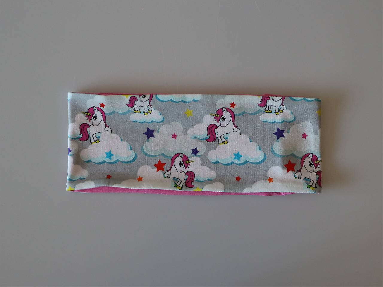 Úpletová čelenka jednorožec