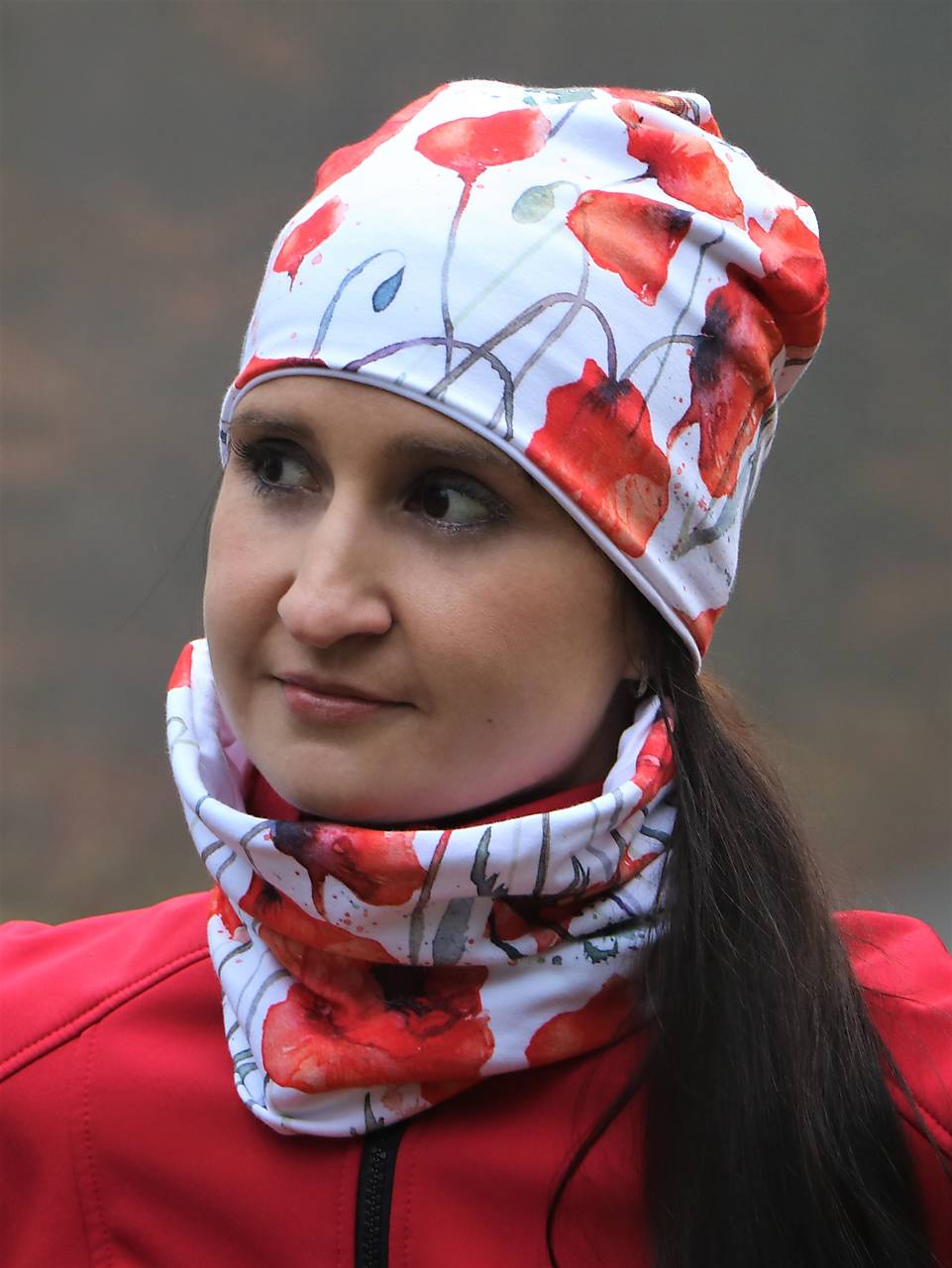 Maky čiapka, nákrčník alebo set