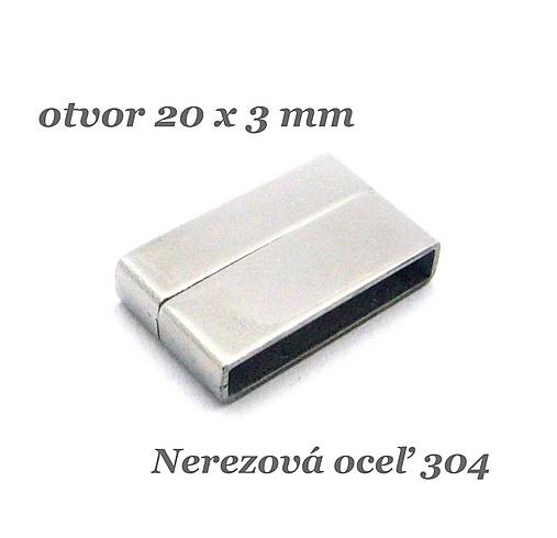 Komponenty - Magnetické zapínanie 22x13mm /M3308/ - nerez.oceľ 304 - 13183758_
