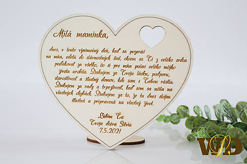 Tabuľky - Poďakovania rodičom s podstavcom - 13179927_