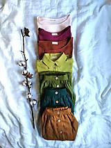 Sukne - Perlička - ľanová sukňa s veľkými našitými vreckami (prašná fialová) - 13179739_