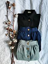 Sukne - Perlička - ľanová sukňa s veľkými vreckami (iná zo vzorkovníka) - 13179747_