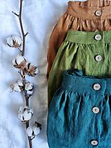 Sukne - Perlička - ľanová sukňa s veľkými našitými vreckami (iná zo vzorkovníka) - 13179750_