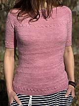Topy, tričká, tielka - Pletené tričko Pink lady - 13188226_