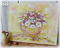 Obrazy - Maľba "Zátišie s kvetmi" - 13185856_