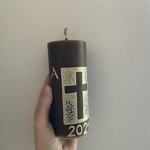 Maľovaný domáci paškál “2024” (Alfa a omega s krížom 1)