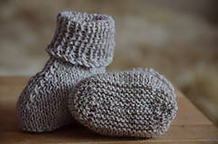 Detské topánky - Ponožky detské (8 cm - Béžová) - 13192229_