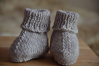 Detské topánky - Ponožky detské (8 cm - Béžová) - 13192228_