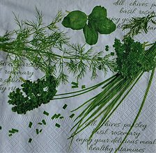 Papier - servítka "Green herbs" - 13193393_